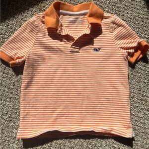 Orange and White Vineyard Vines Kids Polo